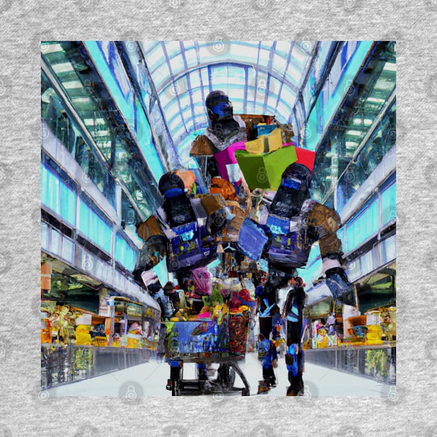 Robots in the Shopping Mall by PDTees